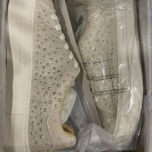 Super Cute Betsy Johnson Rhinestone Sneakers.  Never worn!